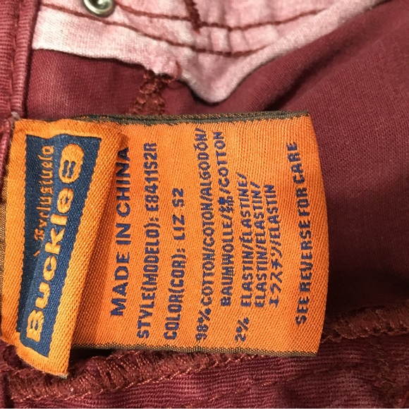 Rock Revival Liz Maroon Crystal Embellished Skinny Jeans size 25 - Picture 8 of 8